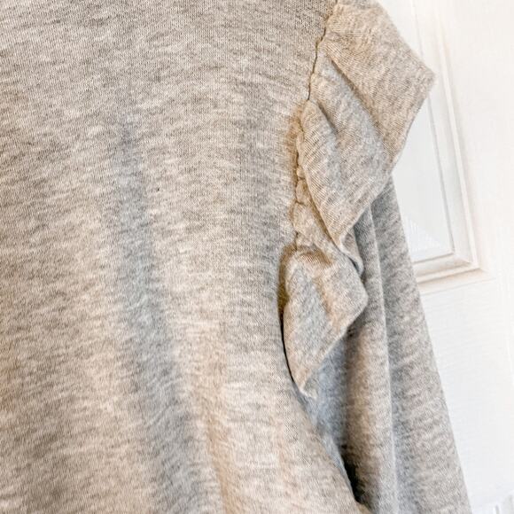 Gypsies & Moondust Gray and Blue Ruffle Sleeve Top, EUC, Size Small - Picture 8 of 9